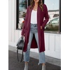 image:imageANRABESS Womens Long Cardigan Sweater 2026 Fall Fashion Casual Oversized Knit Open Front Coatigan Jacket Coat OutfitsBurgundy