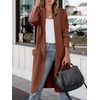 image:imageANRABESS Womens Long Cardigan Sweater 2026 Fall Fashion Casual Oversized Knit Open Front Coatigan Jacket Coat OutfitsCoffee