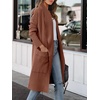 image:imageANRABESS Womens Long Cardigan Sweater 2026 Fall Fashion Casual Oversized Knit Open Front Coatigan Jacket Coat OutfitsCoffee