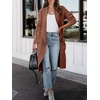 image:imageANRABESS Womens Long Cardigan Sweater 2026 Fall Fashion Casual Oversized Knit Open Front Coatigan Jacket Coat OutfitsCoffee