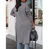 image:imageANRABESS Womens Long Cardigan Sweater 2026 Fall Fashion Casual Oversized Knit Open Front Coatigan Jacket Coat OutfitsGray