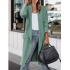 image:imageANRABESS Womens Long Cardigan Sweater 2026 Fall Fashion Casual Oversized Knit Open Front Coatigan Jacket Coat OutfitsGray Green