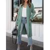 image:imageANRABESS Womens Long Cardigan Sweater 2026 Fall Fashion Casual Oversized Knit Open Front Coatigan Jacket Coat OutfitsGray Green