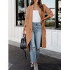 image:imageANRABESS Womens Long Cardigan Sweater 2026 Fall Fashion Casual Oversized Knit Open Front Coatigan Jacket Coat OutfitsKhaki Pink