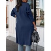 image:imageANRABESS Womens Long Cardigan Sweater 2026 Fall Fashion Casual Oversized Knit Open Front Coatigan Jacket Coat OutfitsNavy Blue