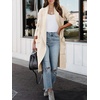 image:imageANRABESS Womens Long Cardigan Sweater 2026 Fall Fashion Casual Oversized Knit Open Front Coatigan Jacket Coat OutfitsParchment