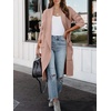image:imageANRABESS Womens Long Cardigan Sweater 2026 Fall Fashion Casual Oversized Knit Open Front Coatigan Jacket Coat OutfitsPeach Khaki