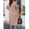 image:imageANRABESS Womens Long Cardigan Sweater 2026 Fall Fashion Casual Oversized Knit Open Front Coatigan Jacket Coat OutfitsPeach Khaki