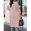 image:imageANRABESS Womens Long Cardigan Sweater 2026 Fall Fashion Casual Oversized Knit Open Front Coatigan Jacket Coat OutfitsPink