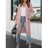 image:imageANRABESS Womens Long Cardigan Sweater 2026 Fall Fashion Casual Oversized Knit Open Front Coatigan Jacket Coat OutfitsPink