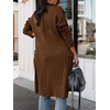 image:imageANRABESS Womens Long Cardigan Sweater 2026 Fall Fashion Casual Oversized Knit Open Front Coatigan Jacket Coat OutfitsRed Brown Auburn