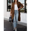 image:imageANRABESS Womens Long Cardigan Sweater 2026 Fall Fashion Casual Oversized Knit Open Front Coatigan Jacket Coat OutfitsRed Brown Auburn