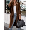 image:imageANRABESS Womens Long Cardigan Sweater 2026 Fall Fashion Casual Oversized Knit Open Front Coatigan Jacket Coat OutfitsRed Brown Auburn