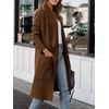 image:imageANRABESS Womens Long Cardigan Sweater 2026 Fall Fashion Casual Oversized Knit Open Front Coatigan Jacket Coat OutfitsRed Brown Auburn