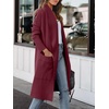 image:imageANRABESS Womens Long Cardigan Sweater 2026 Fall Fashion Casual Oversized Knit Open Front Coatigan Jacket Coat OutfitsWine Red