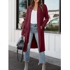 image:imageANRABESS Womens Long Cardigan Sweater 2026 Fall Fashion Casual Oversized Knit Open Front Coatigan Jacket Coat OutfitsWine Red
