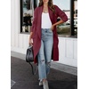image:imageANRABESS Womens Long Cardigan Sweater 2026 Fall Fashion Casual Oversized Knit Open Front Coatigan Jacket Coat OutfitsWine Red