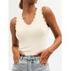 image:imageANRABESS Womens Summer V Neck Tank Tops Sleeveless Sweaters  Scalloped Knit Shirts Soft Wool Blend Slim Fit Cute Casual Going Out Outfits Work Beach Resort Wear Fall Layer ClothingWhite