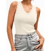 image:imageANRABESS Womens Summer V Neck Tank Tops Sleeveless Sweaters  Scalloped Knit Shirts Soft Wool Blend Slim Fit Cute Casual Going Out Outfits Work Beach Resort Wear Fall Layer ClothingWhite