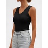 image:imageANRABESS Womens Summer V Neck Tank Tops Sleeveless Sweaters  Scalloped Knit Shirts Soft Wool Blend Slim Fit Cute Casual Going Out Outfits Work Beach Resort Wear Fall Layer ClothingBlack