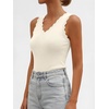 image:imageANRABESS Womens Summer V Neck Tank Tops Sleeveless Sweaters  Scalloped Knit Shirts Soft Wool Blend Slim Fit Cute Casual Going Out Outfits Work Beach Resort Wear Fall Layer ClothingWhite