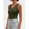 image:imageANRABESS Womens Summer V Neck Tank Tops Sleeveless Sweaters  Scalloped Knit Shirts Soft Wool Blend Slim Fit Cute Casual Going Out Outfits Work Beach Resort Wear Fall Layer ClothingArmy Green