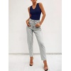 image:imageANRABESS Womens Summer V Neck Tank Tops Sleeveless Sweaters  Scalloped Knit Shirts Soft Wool Blend Slim Fit Cute Casual Going Out Outfits Work Beach Resort Wear Fall Layer ClothingNavy Blue