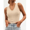 image:imageANRABESS Womens Summer V Neck Tank Tops Sleeveless Sweaters  Scalloped Knit Shirts Soft Wool Blend Slim Fit Cute Casual Going Out Outfits Work Beach Resort Wear Fall Layer ClothingParchment