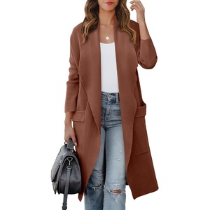 image:imageANRABESS Womens Long Cardigan Sweater 2026 Fall Fashion Casual Oversized Knit Open Front Coatigan Jacket Coat OutfitsCoffee