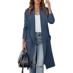 image:imageANRABESS Womens Long Cardigan Sweater 2026 Fall Fashion Casual Oversized Knit Open Front Coatigan Jacket Coat OutfitsDeep Blue