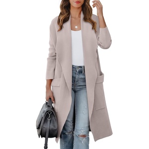 image:imageANRABESS Womens Long Cardigan Sweater 2026 Fall Fashion Casual Oversized Knit Open Front Coatigan Jacket Coat OutfitsLight Khaki